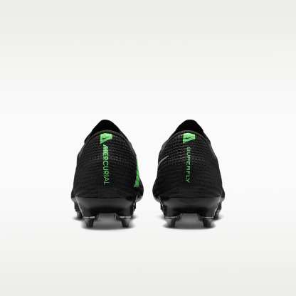Nike Mercurial Superfly 11 Elite Low-Top-Fußballschuh für weichen Rasen – Schwarz/Schwarz/Illusion Green