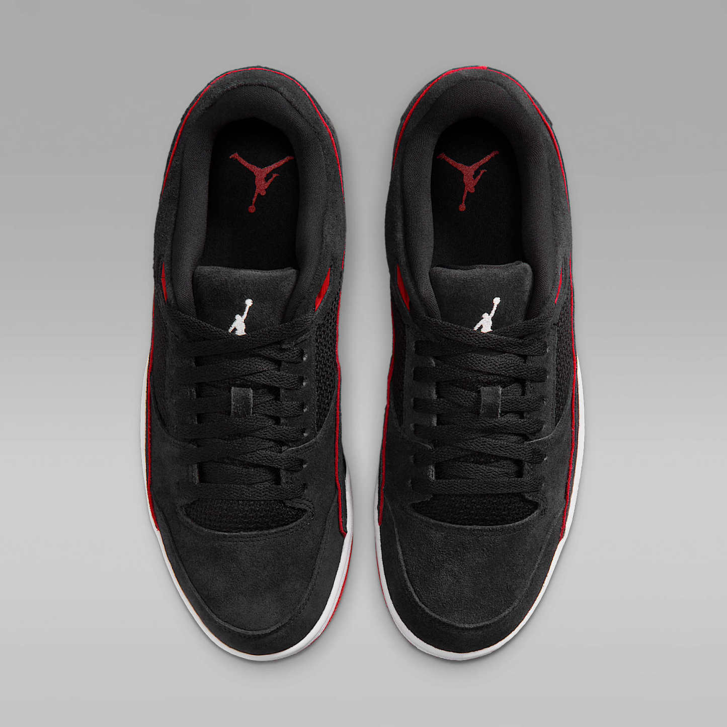 Jordan Flight Court Schuh (Herren) – Schwarz/University Red/Weiß