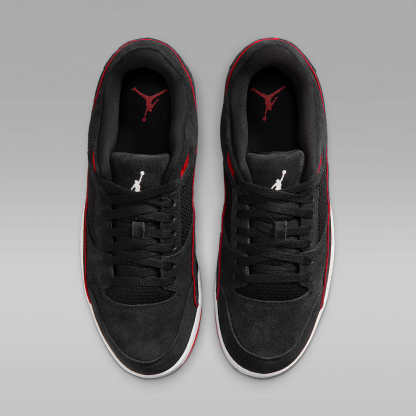 Jordan Flight Court Schuh (Herren) – Schwarz/University Red/Weiß