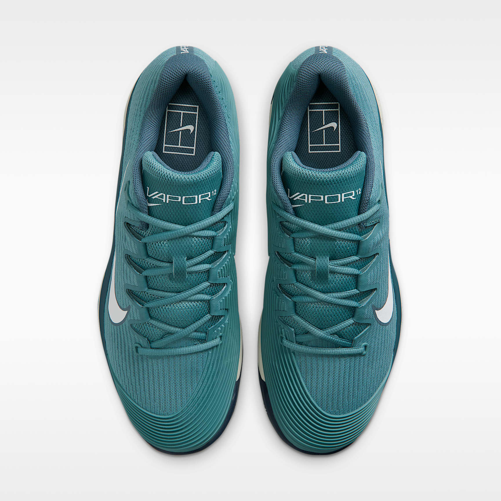 Nike Vapor 12 Tennisschuh für Hartplätze (Herren) – Smokey Blue/Light Bone/New Slate/Weiß