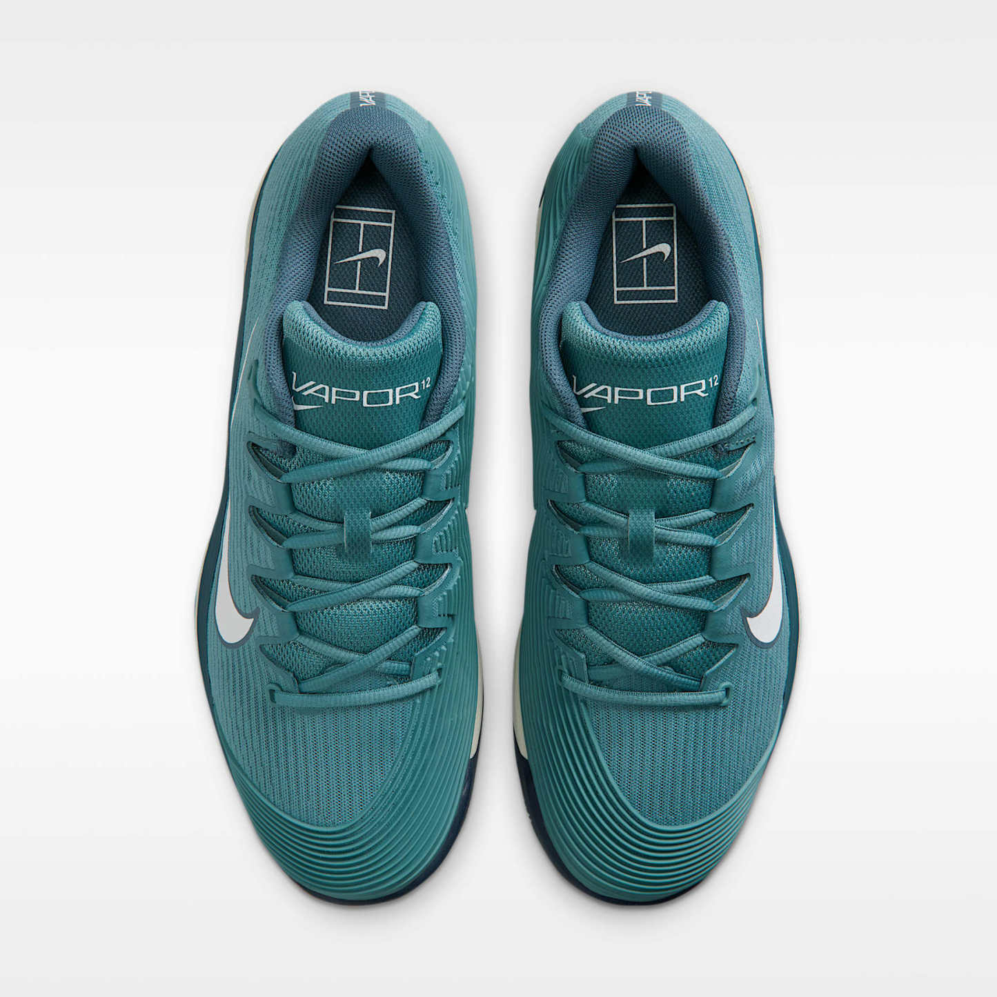 Nike Vapor 12 Tennisschuh für Hartplätze (Herren) – Smokey Blue/Light Bone/New Slate/Weiß