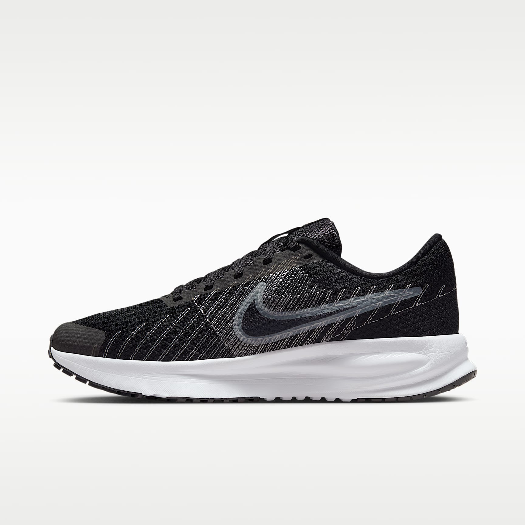 Nike Run Defy Straßenlaufschuh (Damen) – Schwarz/Wolf Grey/Weiß