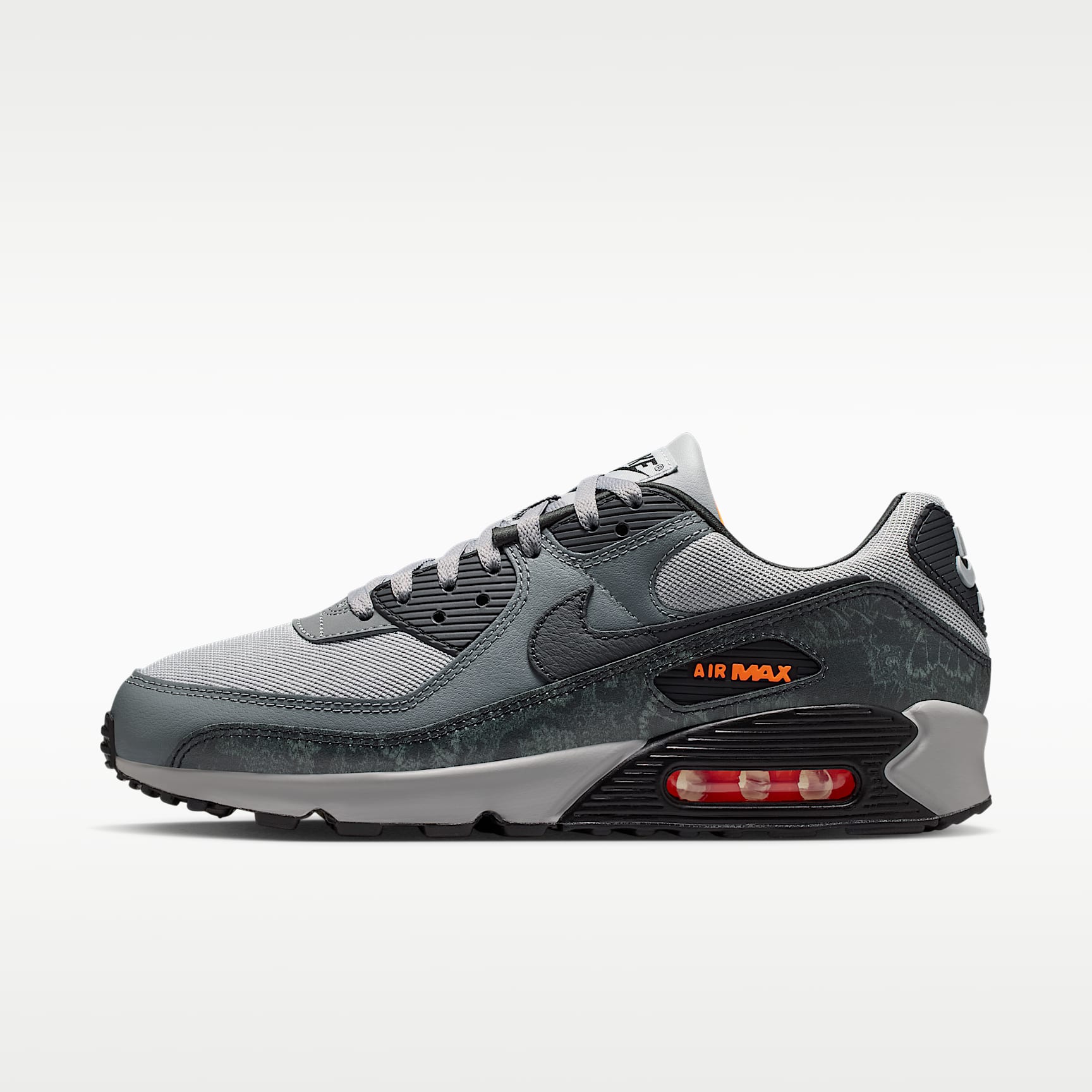 Nike Air Max 90 Premium Schuh (Herren) – Multi-Color/Multi-Color/Hyper Crimson/Schwarz