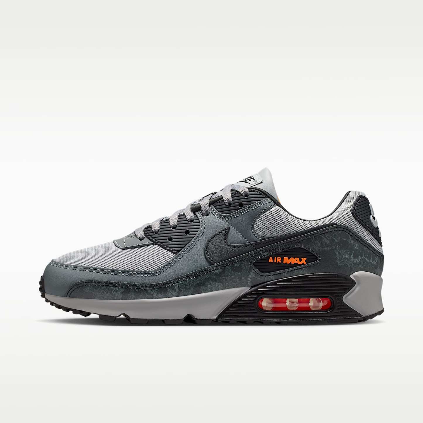 Nike Air Max 90 Premium Schuh (Herren) – Multi-Color/Multi-Color/Hyper Crimson/Schwarz