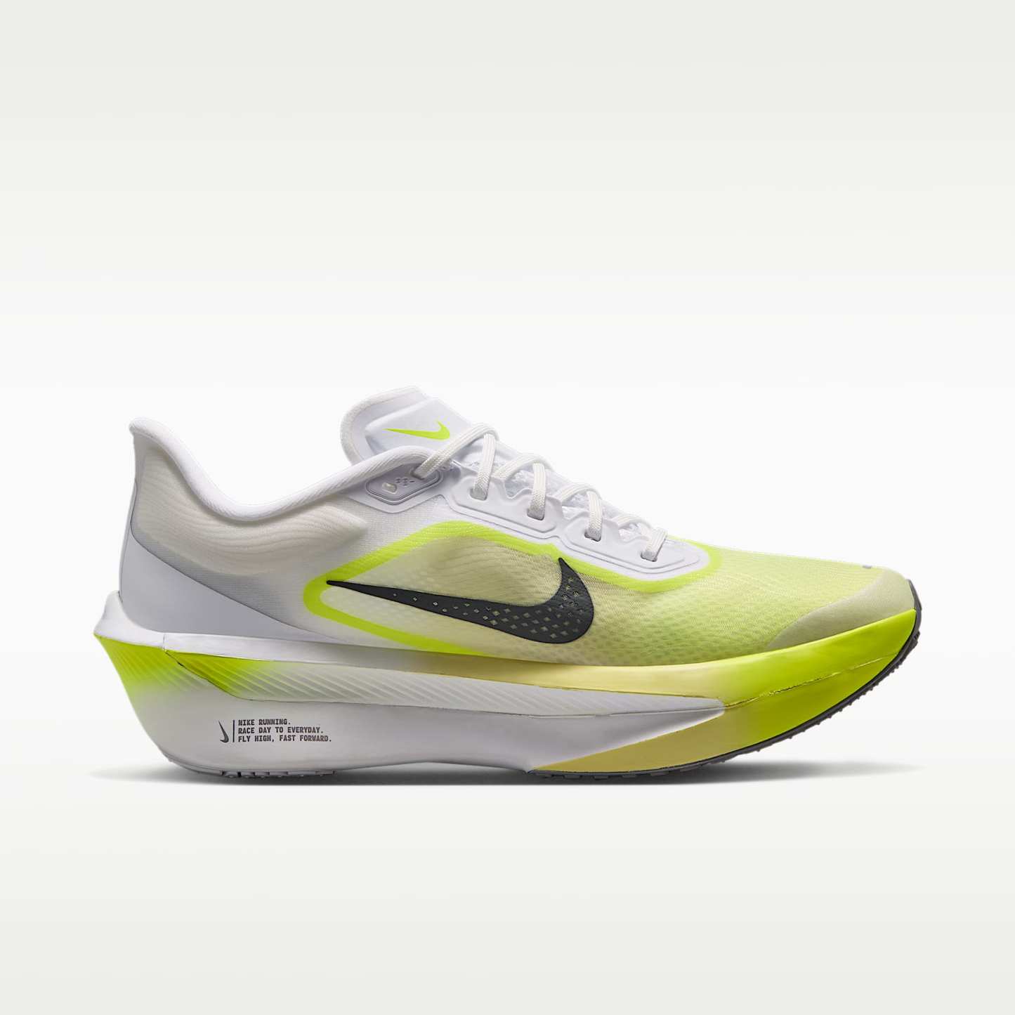 Nike Zoom Fly 6 Straßenlaufschuh für Wettkämpfe (Herren) – Weiß/Lemon Venom/Lemon Chiffon/Anthracite