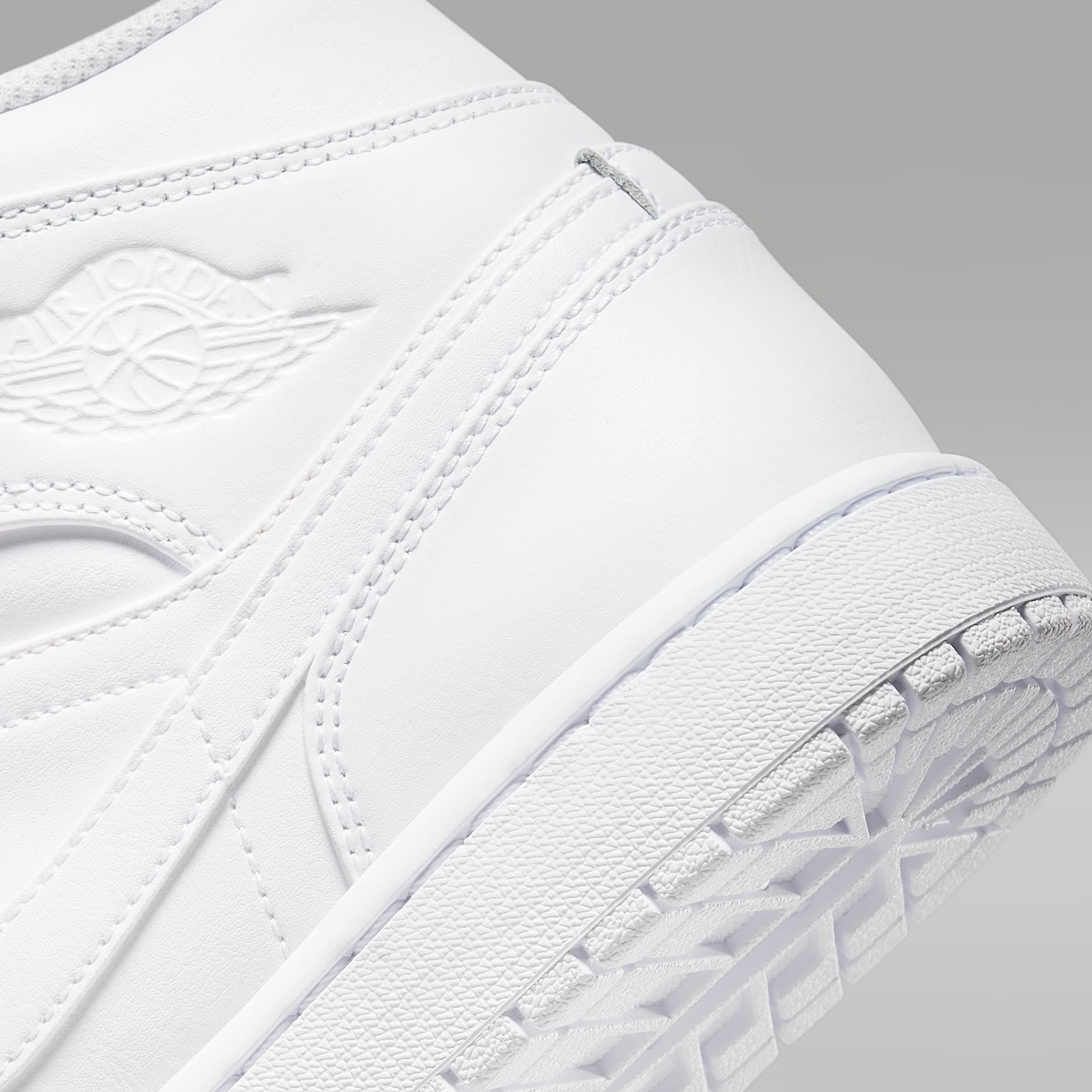 Air Jordan 1 Mid Schuh (Herren) – Weiß/Weiß/Weiß