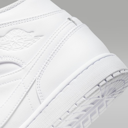 Air Jordan 1 Mid Schuh (Herren) – Weiß/Weiß/Weiß