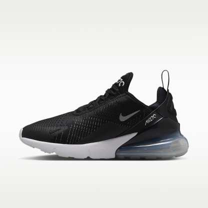 Nike Air Max 270 Damenschuh – Schwarz/Weiß/Metallic Silver