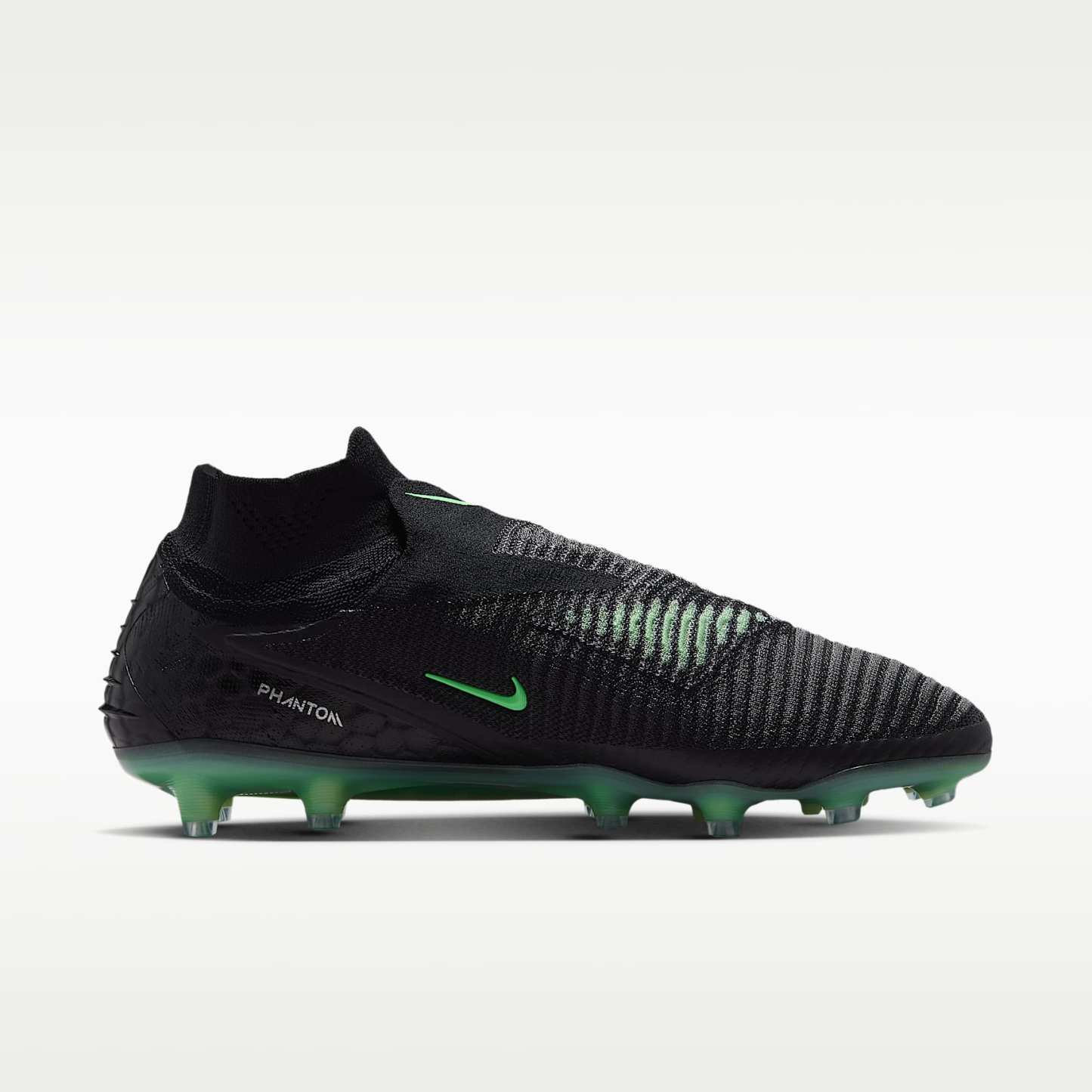 Nike Phantom 6 High Elite Fußballschuh für Kunstrasen – Schwarz/Schwarz/Illusion Green