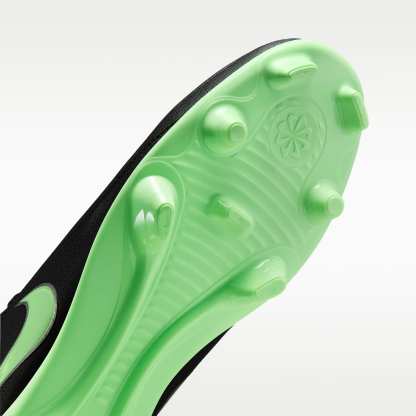 Nike Tiempo Maestro Club Low-Top-Fußballschuh für verschiedene Böden – Schwarz/Schwarz/Illusion Green