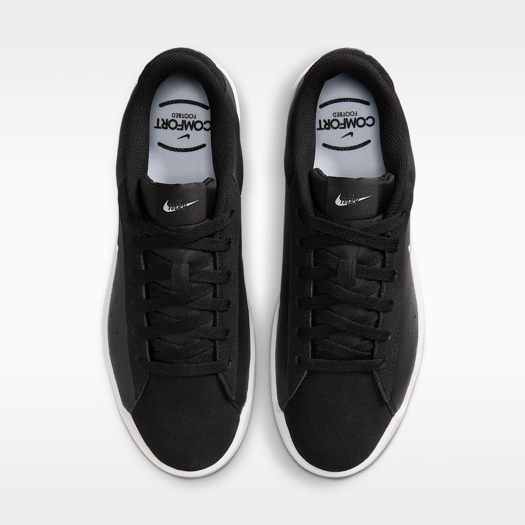 Nike Court Heritage Damenschuh – Schwarz/Schwarz/Weiß