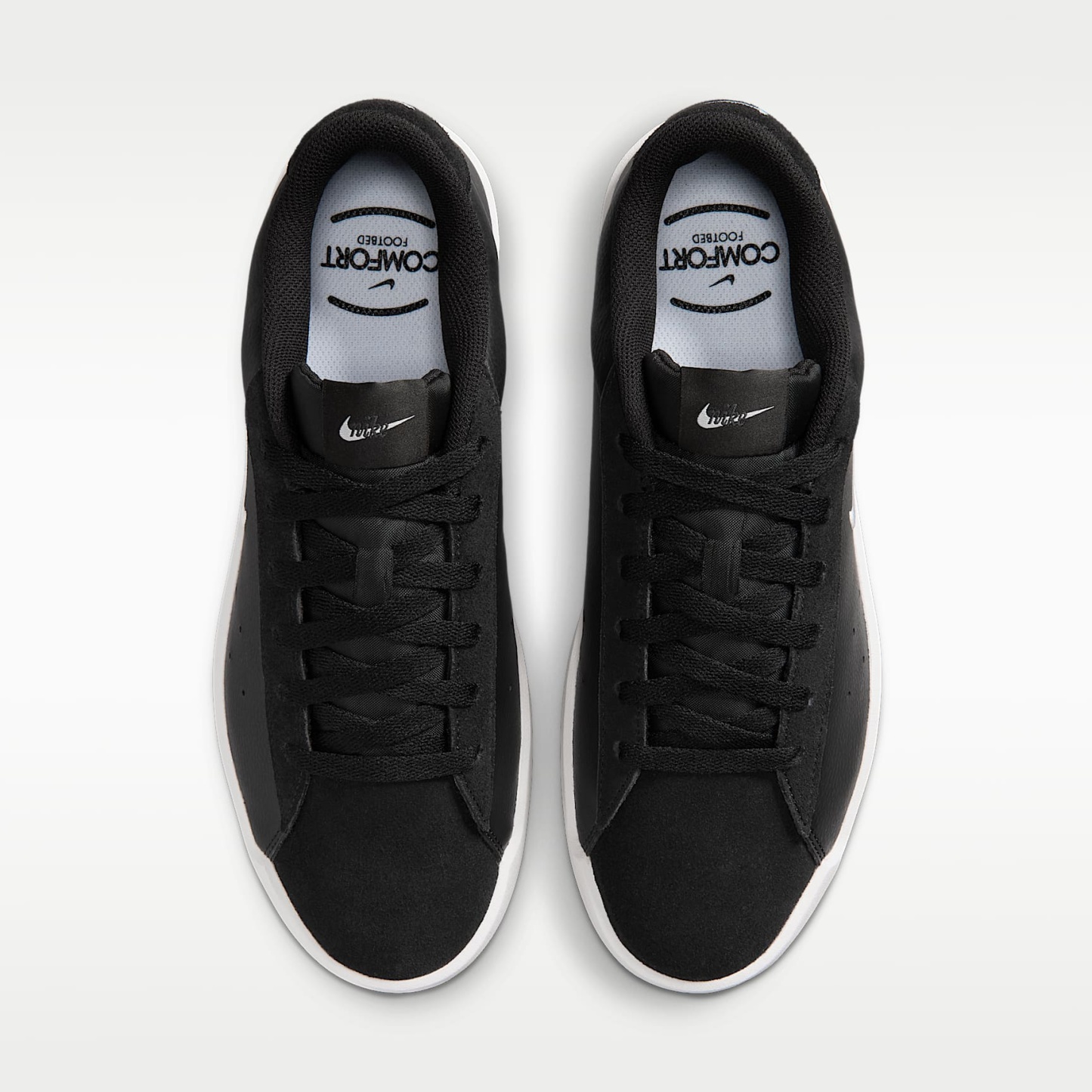 Nike Court Heritage Damenschuh – Schwarz/Schwarz/Weiß