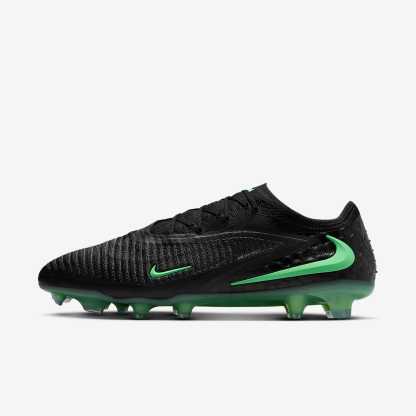 Nike Phantom 6 Low Elite Fußballschuh für normalen Rasen – Schwarz/Schwarz/Illusion Green