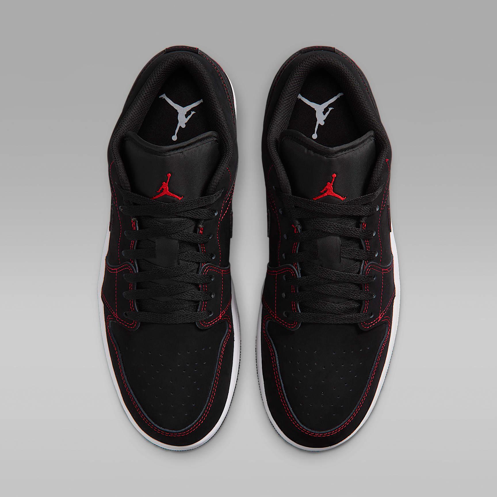 Air Jordan 1 Low Herrenschuh – Schwarz/Weiß/University Red