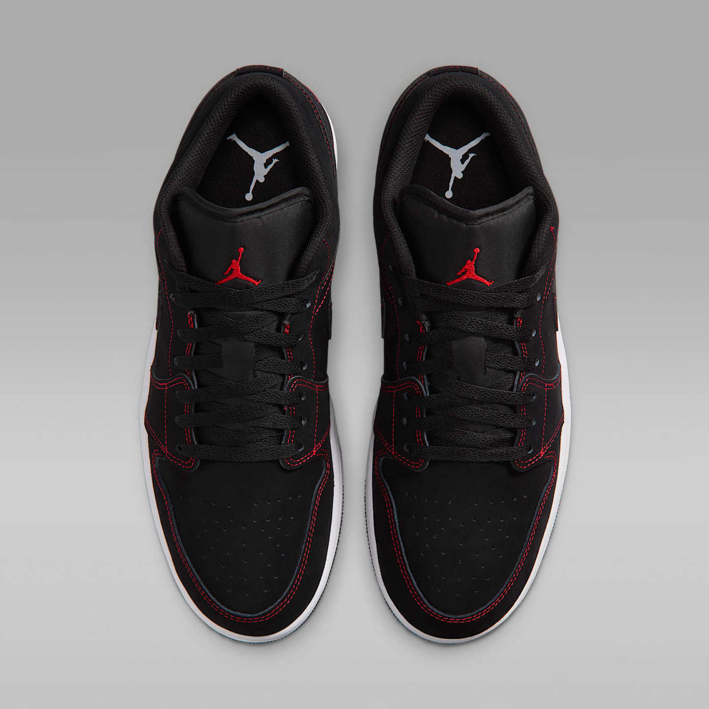 Air Jordan 1 Low Herrenschuh – Schwarz/Weiß/University Red