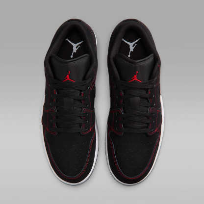 Air Jordan 1 Low Herrenschuh – Schwarz/Weiß/University Red