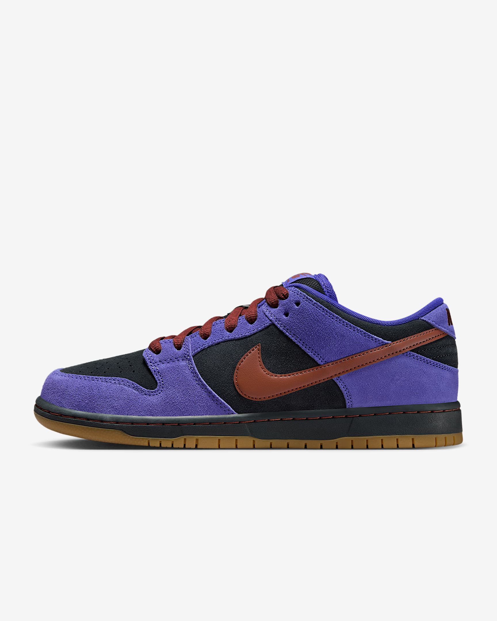 Nike SB Dunk Low Pro Skateboardschuh – Persian Violet/Off Noir/Gum Medium Brown/Cinnamon