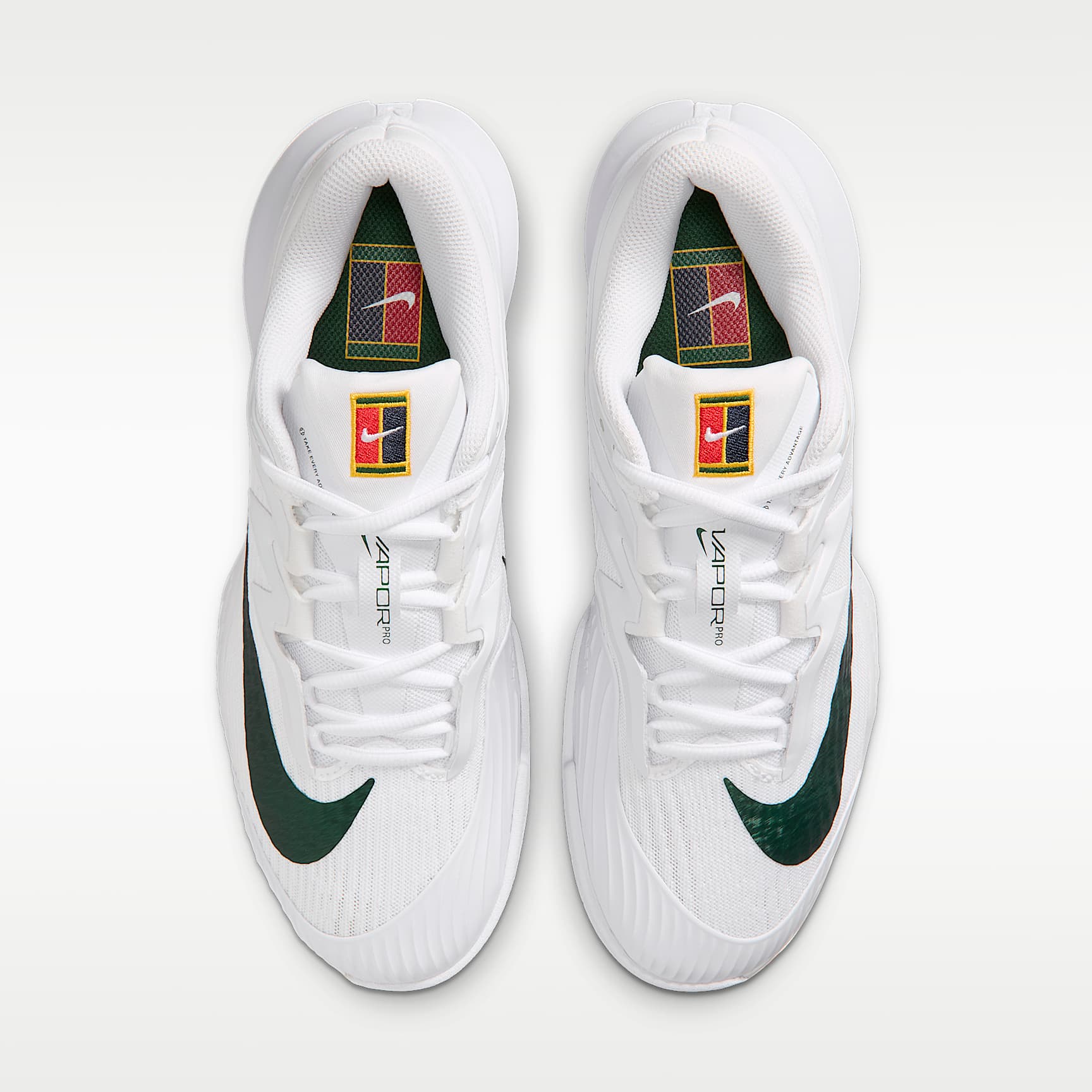 Nike Vapor Pro 3 PRM Tennisschuhe für den Hartplatz (Damen) – Weiß/University Gold/University Red/Gorge Green