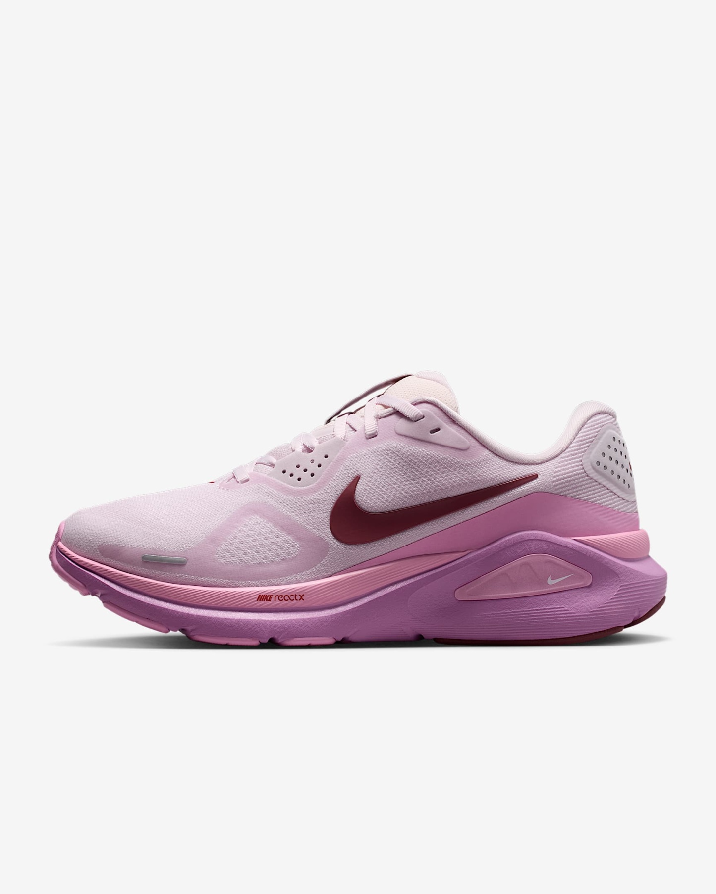Nike Structure 26 Straßenlaufschuh (Damen) – Bleached Lilac/Pink Rise/Light Magenta/Pink Smoke