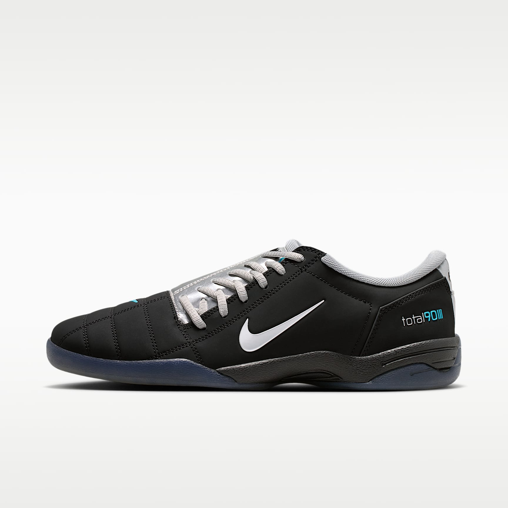 Nike Total 90 Fußballschuh – Schwarz/Gamma Blue/Metallic Silver
