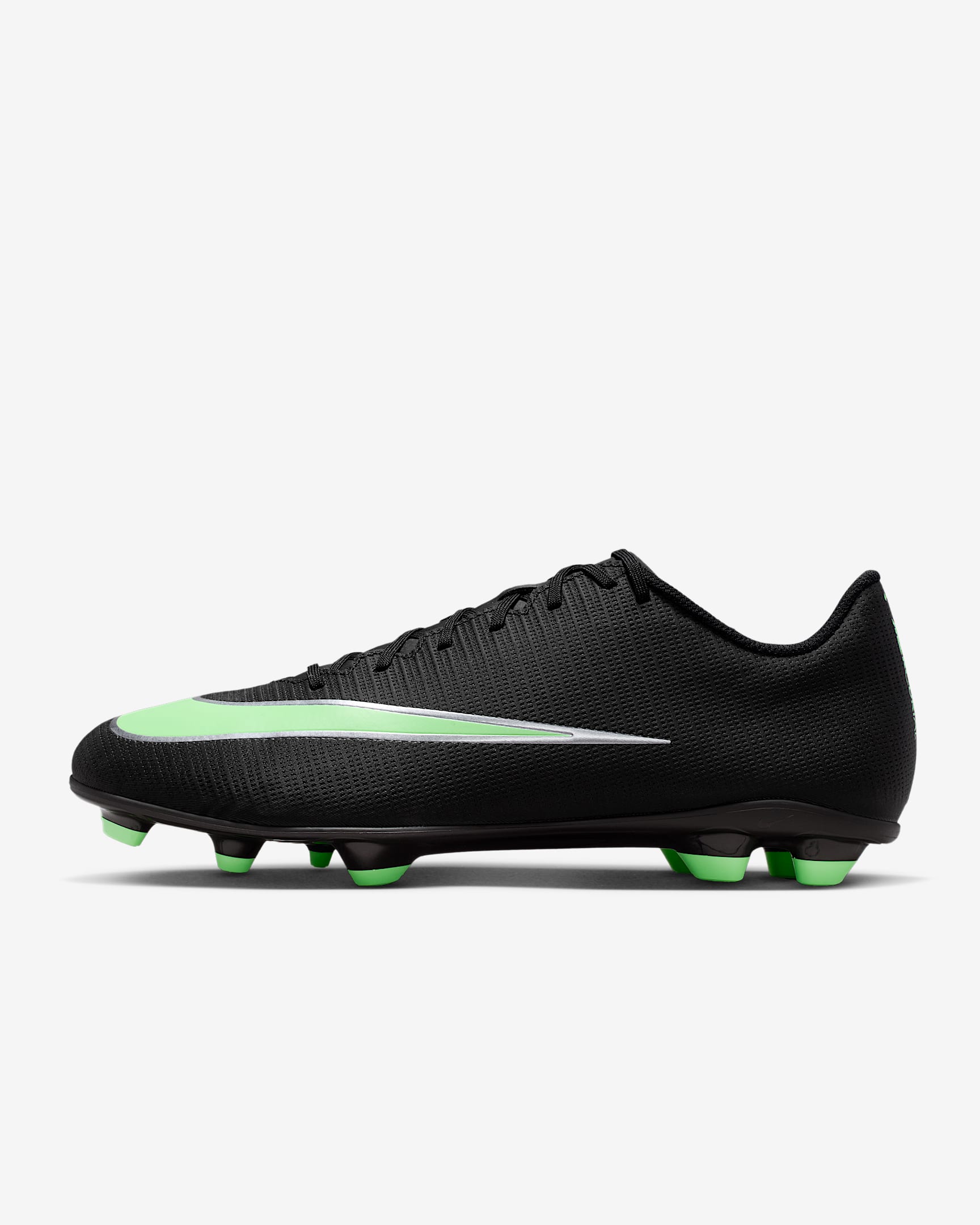 Nike Mercurial Vapor 17 Club Low-Top-Fußballschuh für verschiedene Böden – Schwarz/Schwarz/Illusion Green