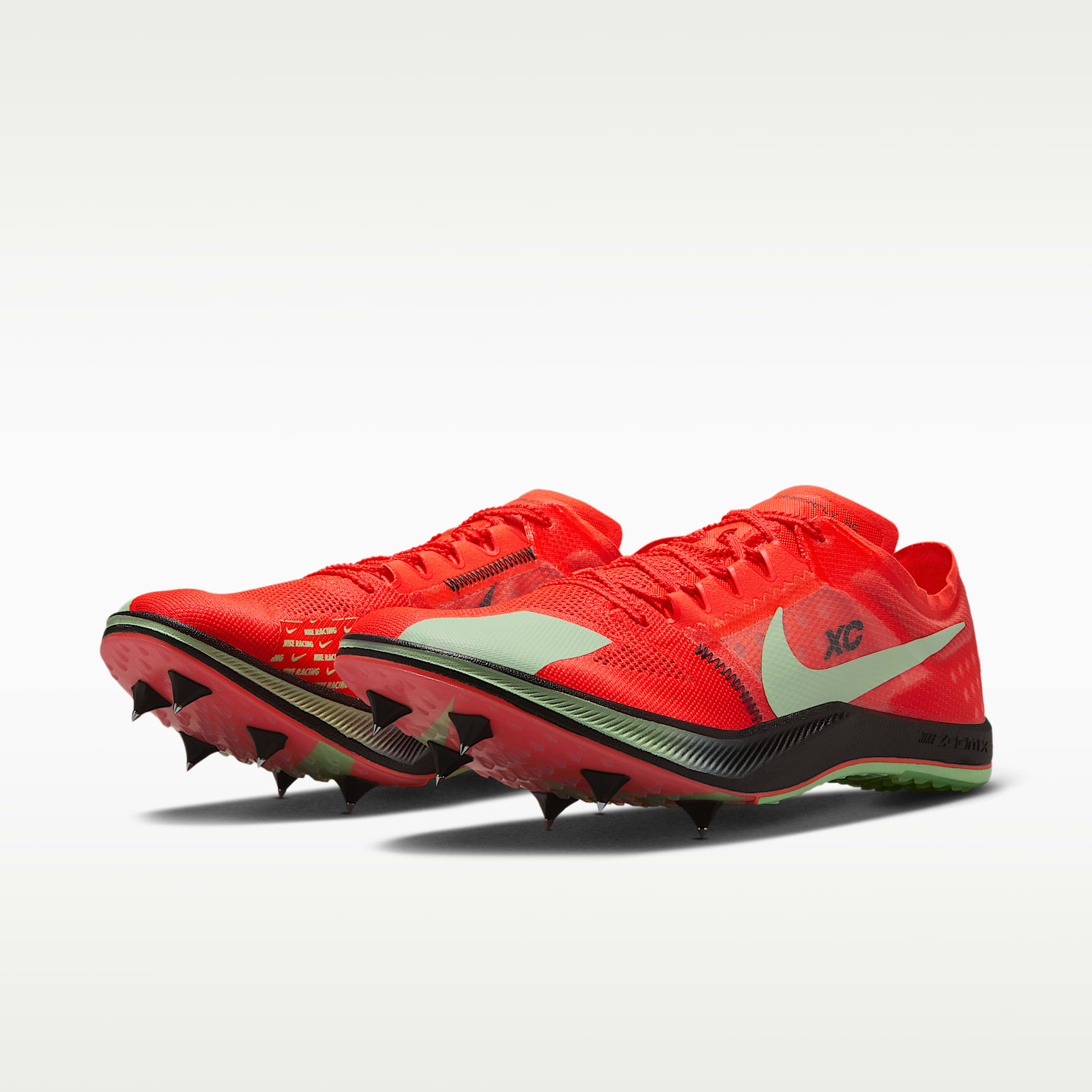 Nike Dragonfly XC Cross-Country-Spikes – Bright Crimson/Schwarz/Metallic Silver/Vapor Green