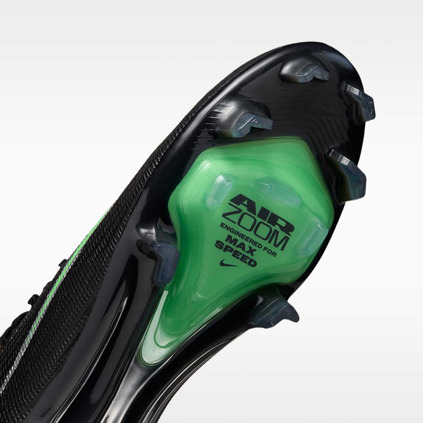 Nike Mercurial Superfly 11 Elite Low-Top-Fußballschuh für normalen Rasen – Schwarz/Schwarz/Illusion Green