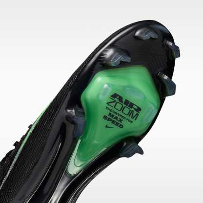 Nike Mercurial Superfly 11 Elite Low-Top-Fußballschuh für normalen Rasen – Schwarz/Schwarz/Illusion Green