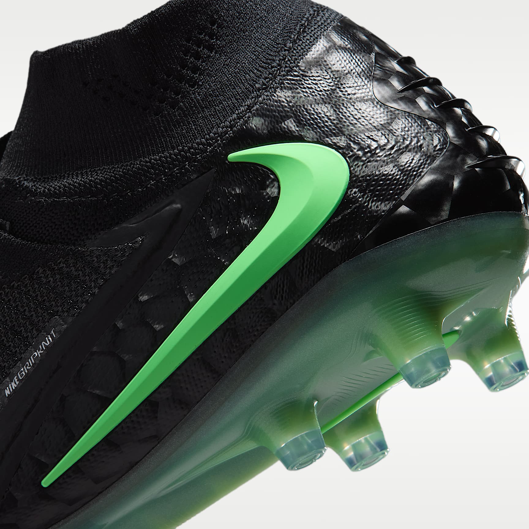 Nike Phantom 6 High Elite Fußballschuh für Kunstrasen – Schwarz/Schwarz/Illusion Green