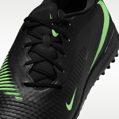Nike Phantom 6 Low Academy Fußballschuh für Turf – Schwarz/Schwarz/Illusion Green
