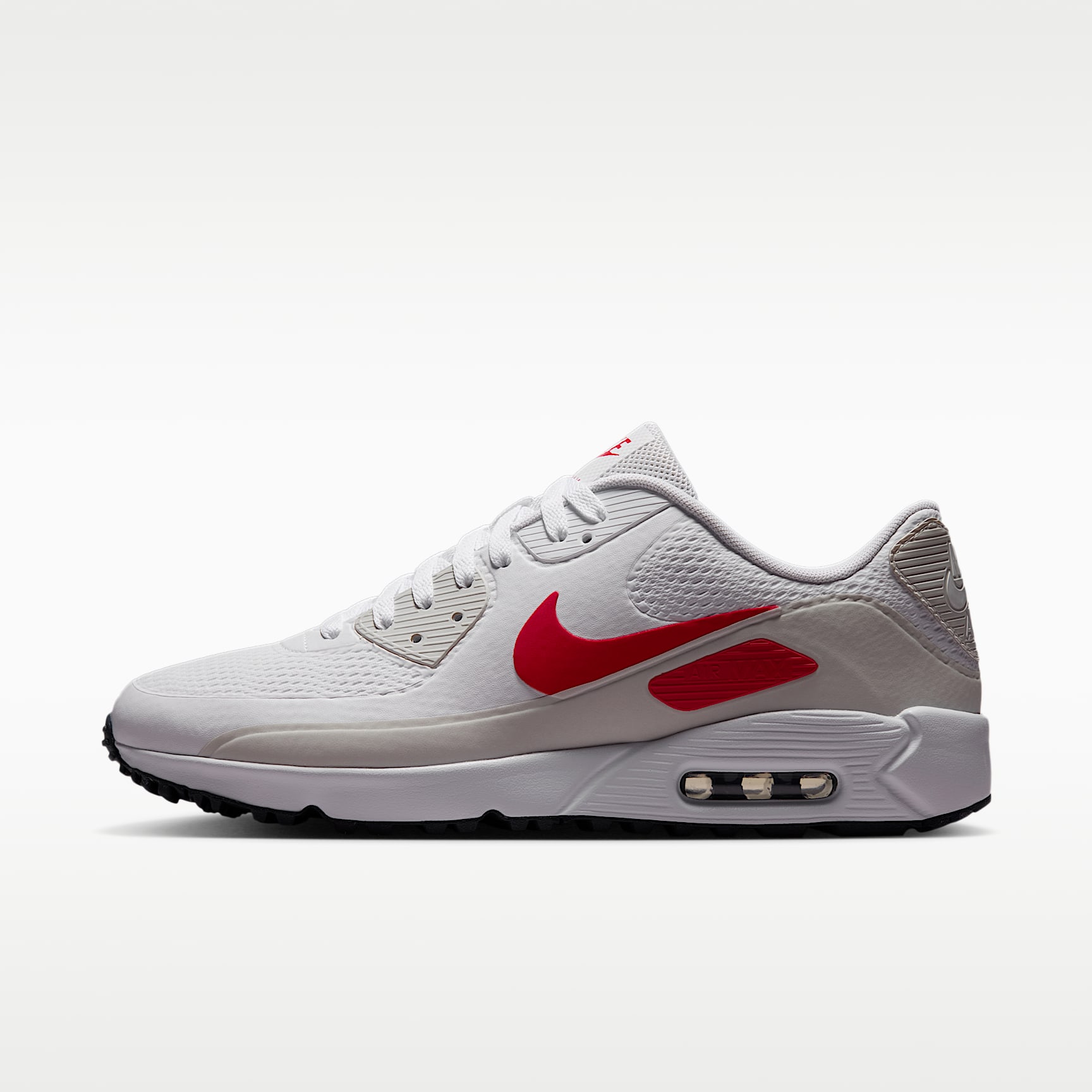 Nike Air Max 90 G Golfschuh – Weiß/Photon Dust/Midnight Navy/Fire Red