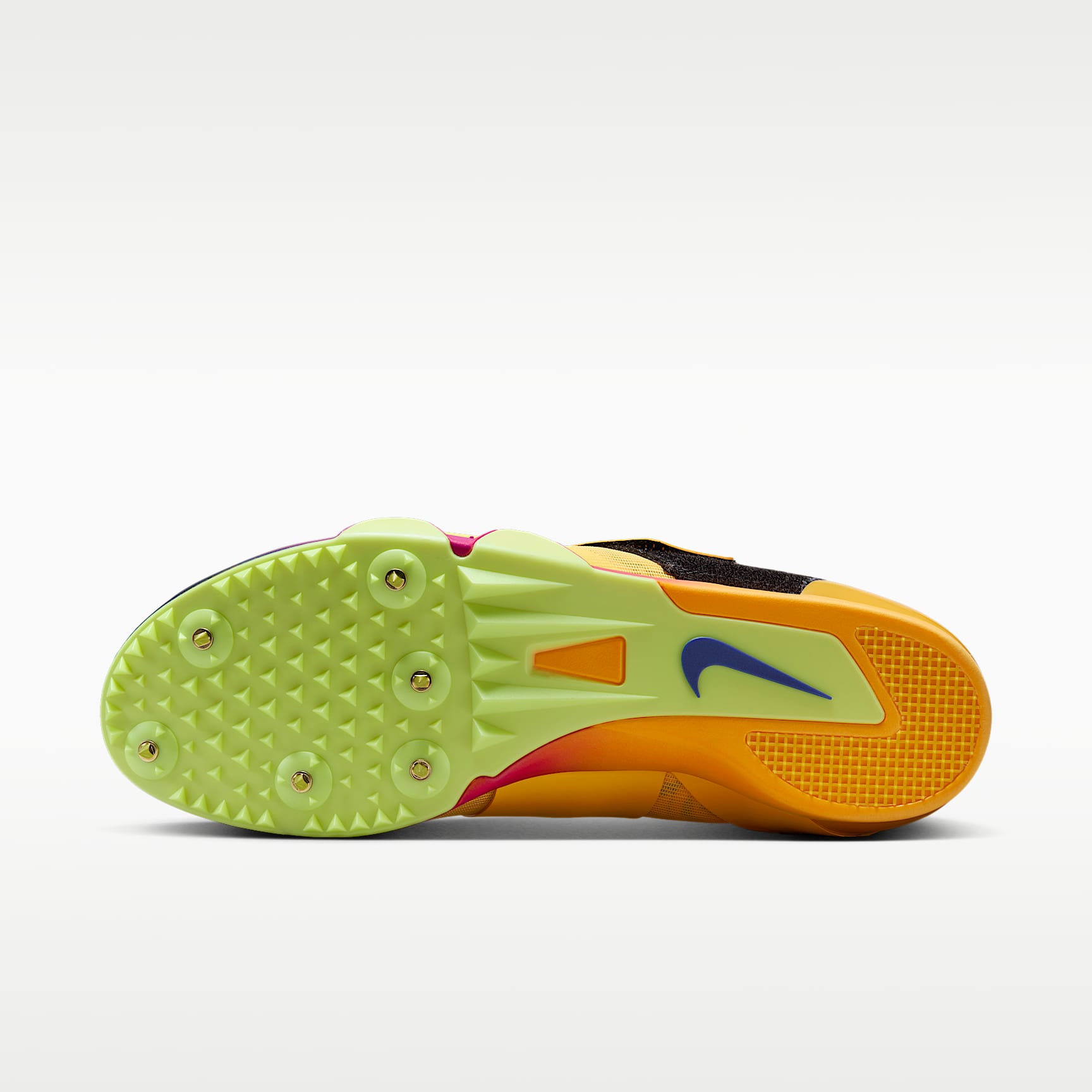 Nike Pole Vault Elite Sprung-Spike für Leichtathletik – Citron Pulse/Volt Ice/Vivid Purple/Indigo Burst