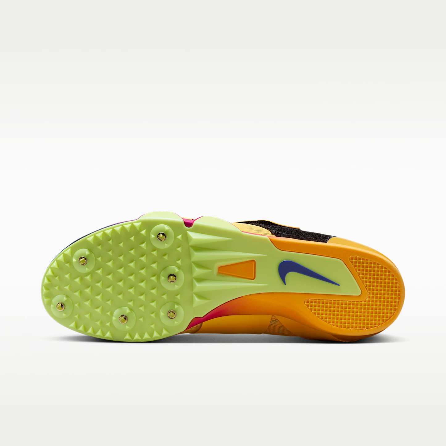 Nike Pole Vault Elite Sprung-Spike für Leichtathletik – Citron Pulse/Volt Ice/Vivid Purple/Indigo Burst