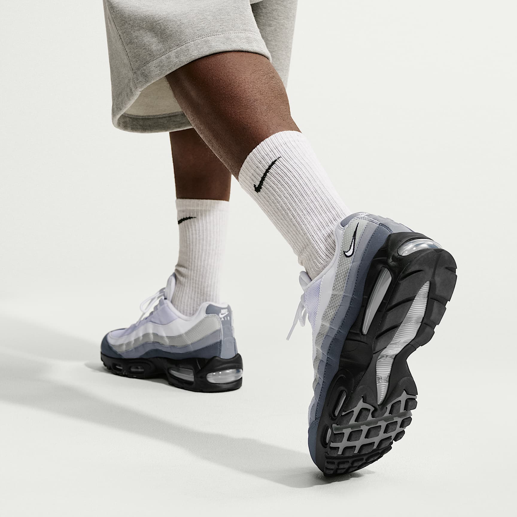 Nike Air Max 95 Big Bubble Schuh (Herren) – Schwarz/Pure Platinum/Wolf Grey/Weiß