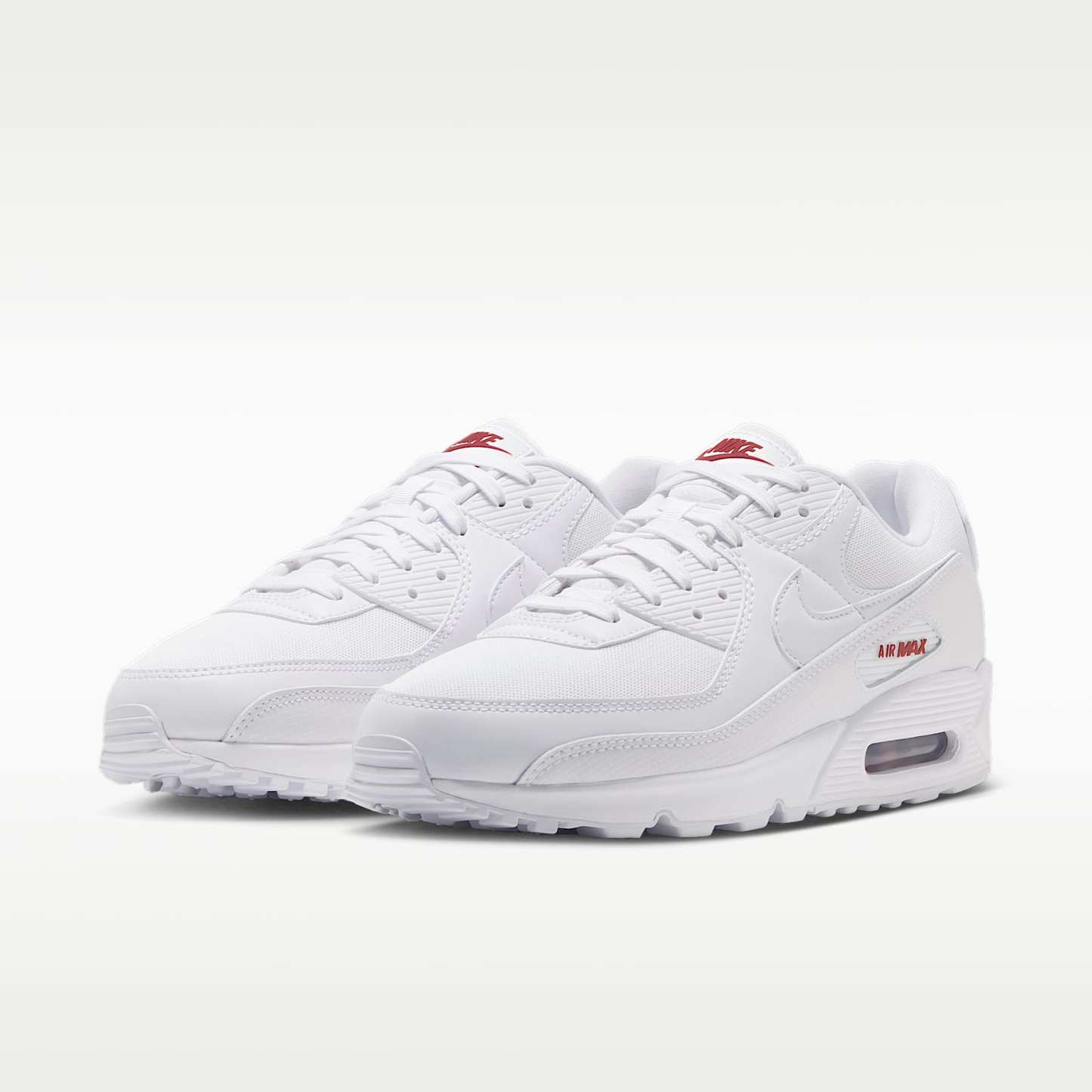 Nike Air Max 90 Schuh (Herren) – Weiß/Tough Red/Weiß