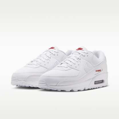 Nike Air Max 90 Schuh (Herren) – Weiß/Tough Red/Weiß