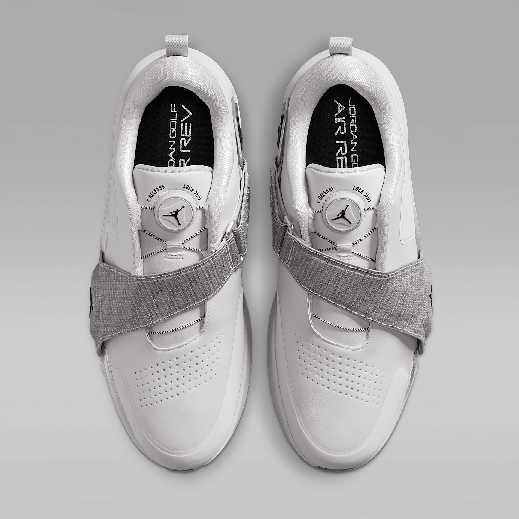 Jordan Air Rev Golfschuh – Neutral Grey/Metallic Silver/Schwarz