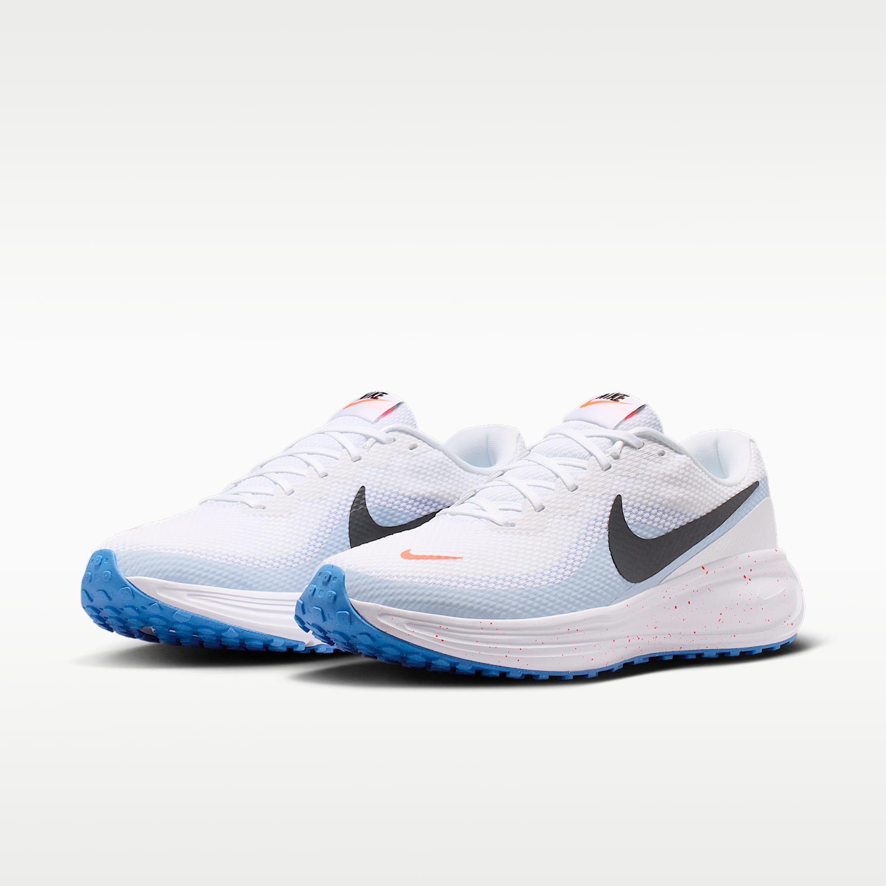 Nike Revolution 8 Straßenlaufschuh (Herren) – Weiß/Hydrogen Blue/Blue Crystal/Off Noir