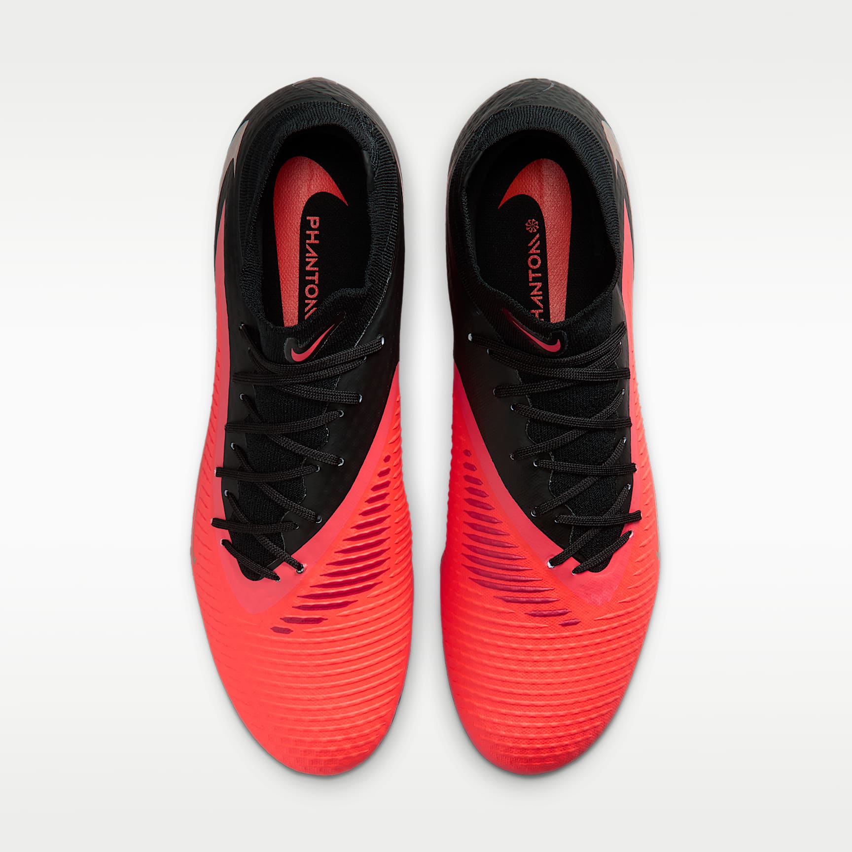 Nike Phantom 6 High Academy Fußballschuh für verschiedene Böden – Bright Crimson/Schwarz/Blur