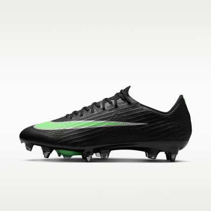 Nike Mercurial Superfly 11 Elite Low-Top-Fußballschuh für weichen Rasen – Schwarz/Schwarz/Illusion Green