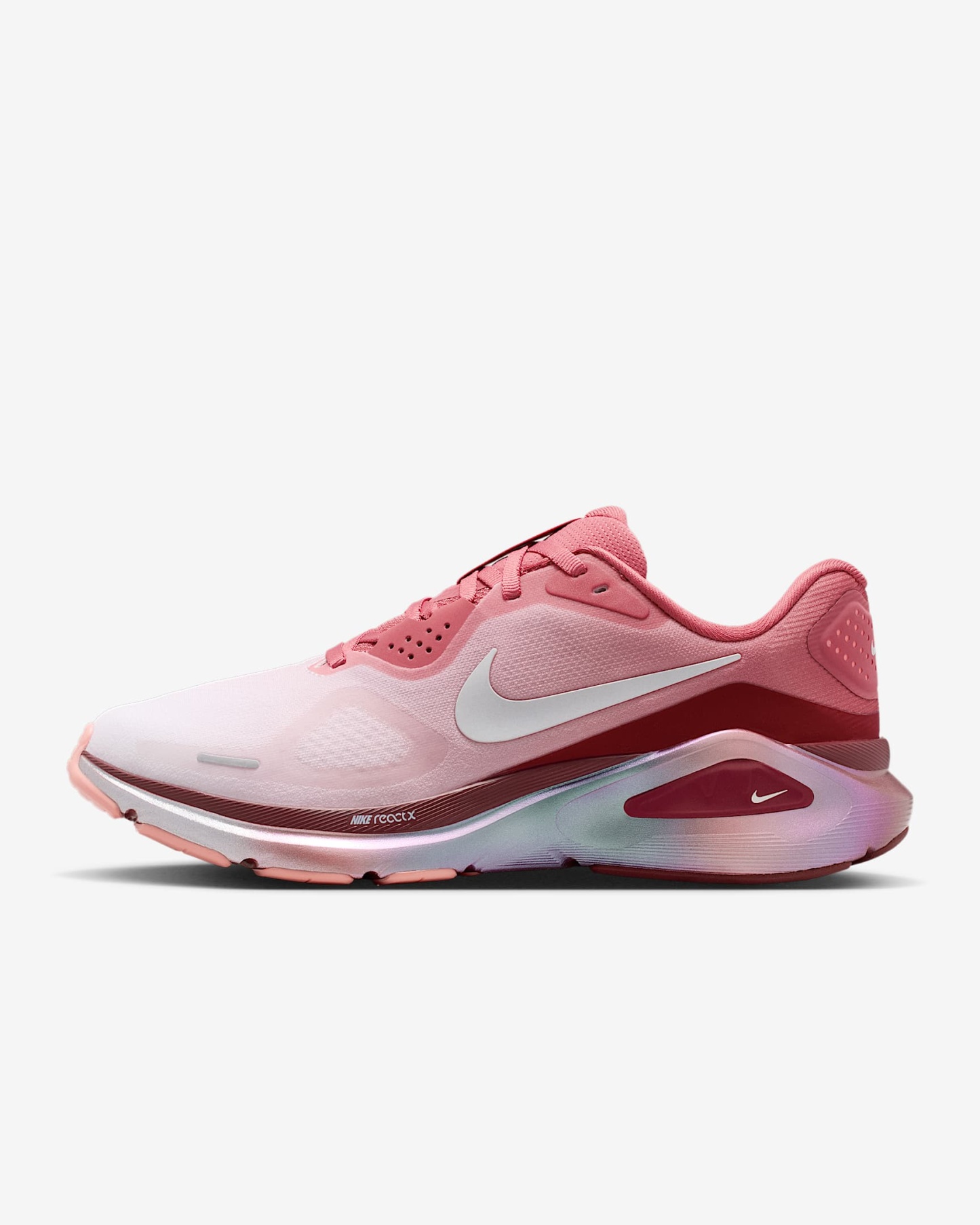 Nike Structure 26 SE Straßenlaufschuh (Damen) – Light Redwood/Team Red/Bright Crimson/Barely Green