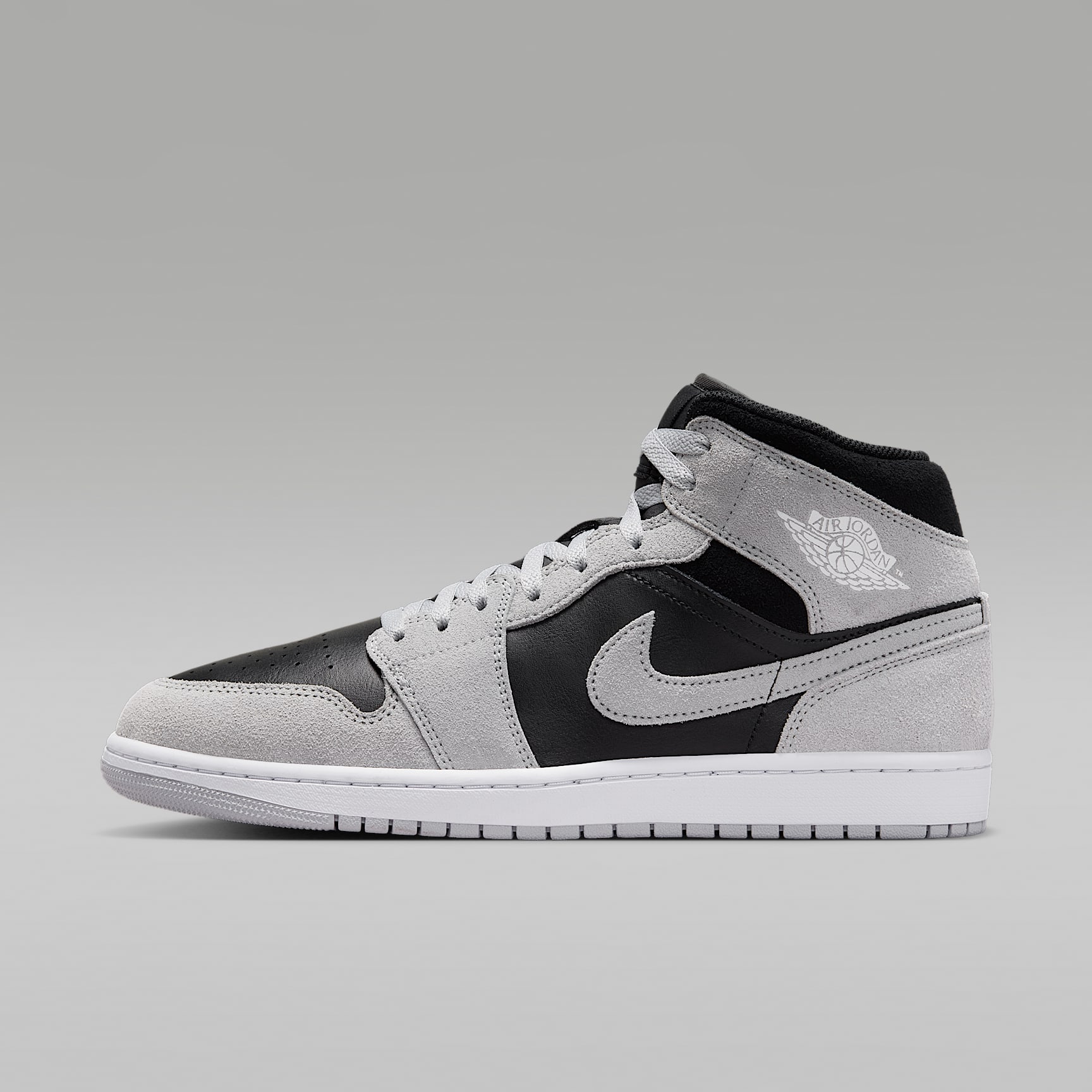 Air Jordan 1 Mid Herrenschuh – Light Smoke Grey/Schwarz/Weiß