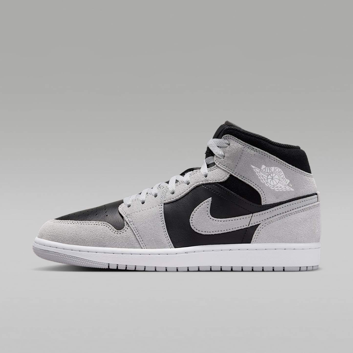 Air Jordan 1 Mid Herrenschuh – Light Smoke Grey/Schwarz/Weiß