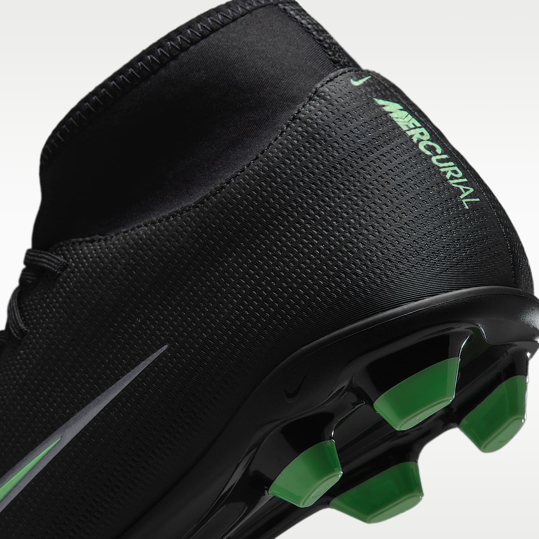 Nike Mercurial Superfly 11 Club High-Top-Fußballschuh für verschiedene Böden – Schwarz/Schwarz/Illusion Green