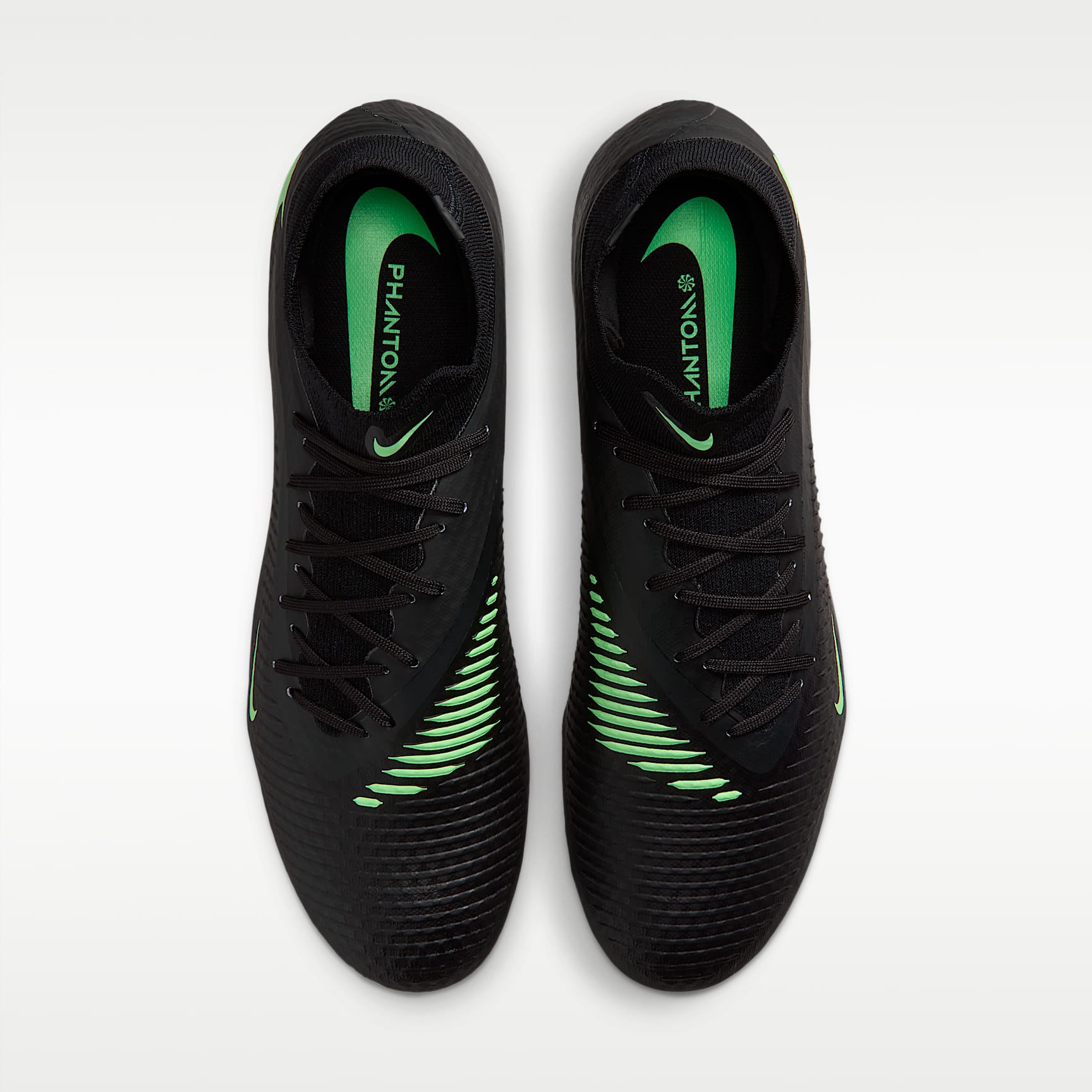 Nike Phantom 6 High Academy Fußballschuh für verschiedene Böden – Schwarz/Schwarz/Illusion Green