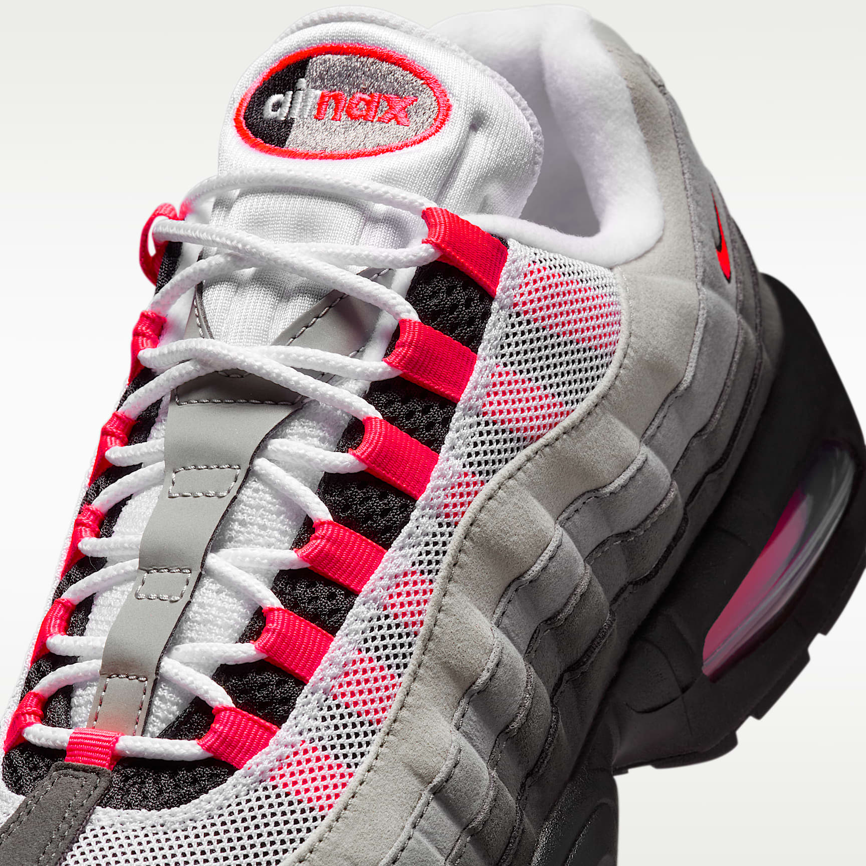 Nike Air Max 95 Big Bubble Schuh (Herren) – Schwarz/Medium Ash/Dark Pewter/Solar Red