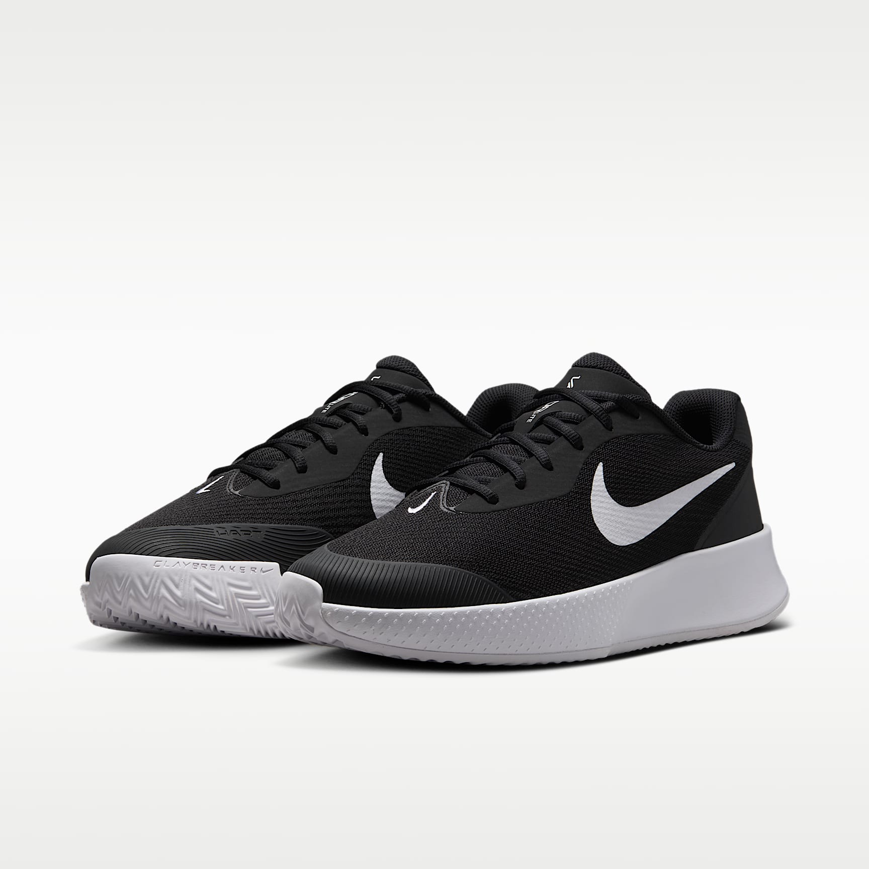 NikeCourt Lite 3 Clay Court Tennisschuh (Herren) – Schwarz/Weiß