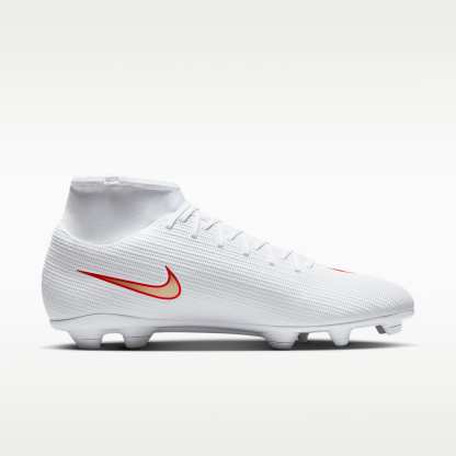 Nike Mercurial Superfly 11 Club High-Top-Fußballschuh für verschiedene Böden – Weiß/Bright Crimson/Blur