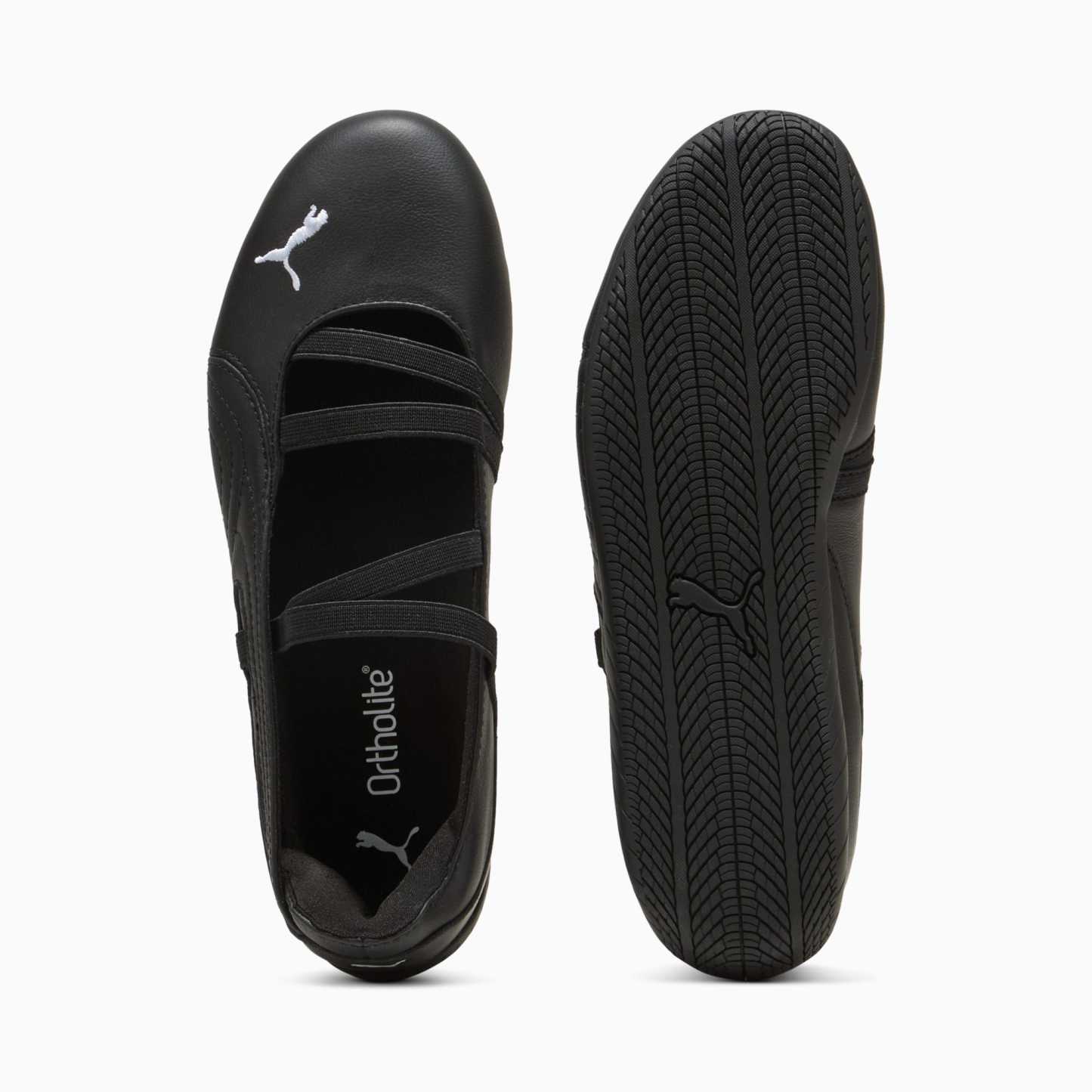 Speedcat Ballet Lederschuhe Damen - PUMA Black-PUMA White