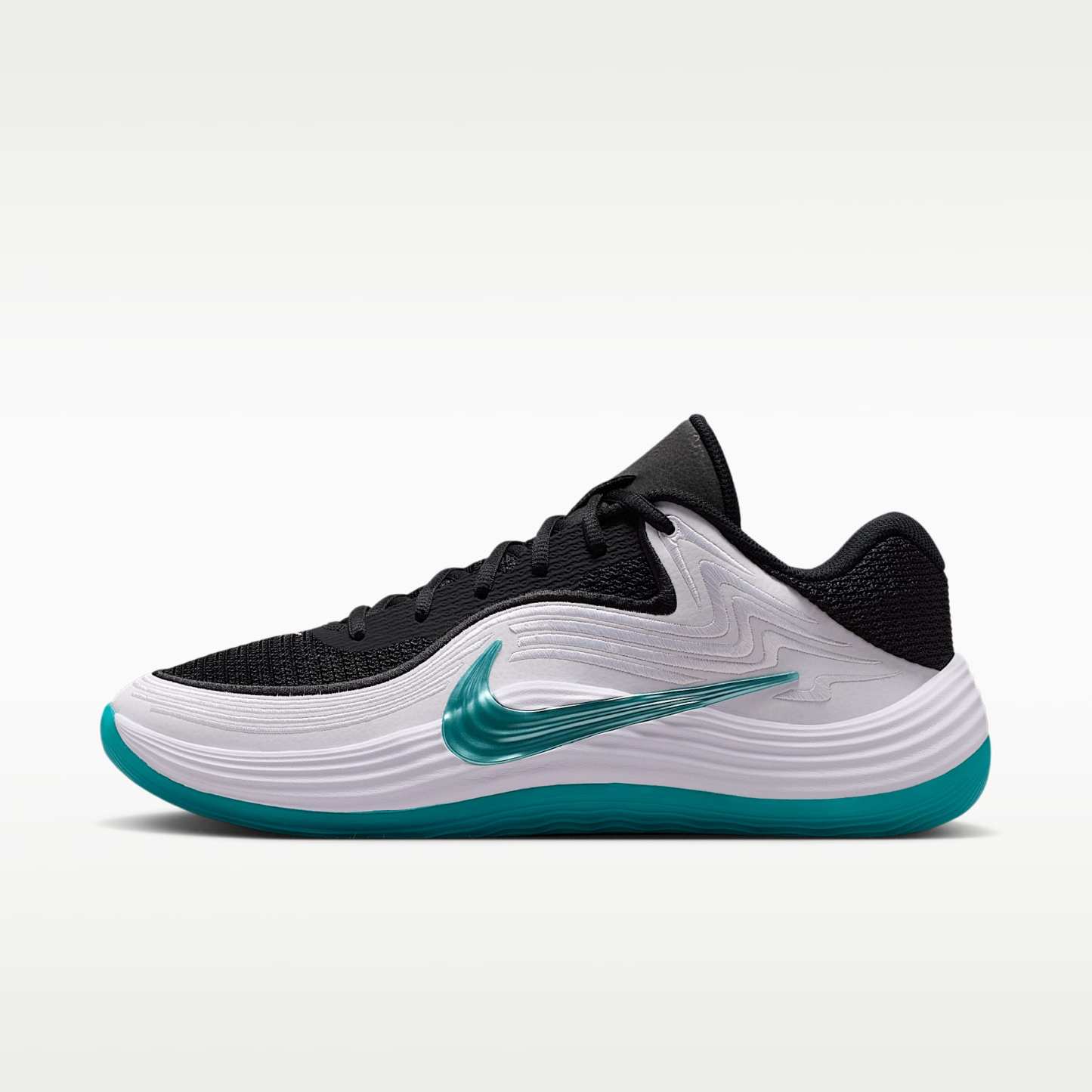 Nike Precision 8 Low Basketballschuh (Herren) – Schwarz/Weiß/Dusty Cactus/Dusty Cactus